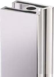 Profil d'ancrage charnière, pour verres 6, L3000  Aluminium brillant