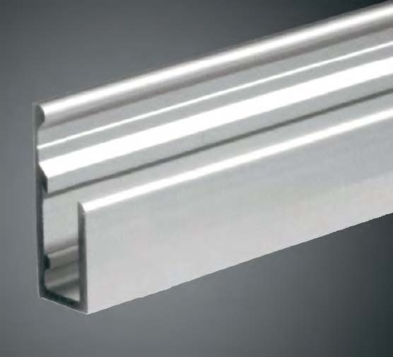 Profil de support pour miroirs  Aluminium mat