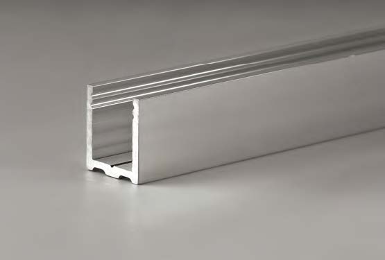 Profil en « U », B16 H20 L1498  Aluminium mat