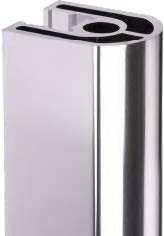 Profil porte-verre, pour verres 6, L2168  Aluminium brillant