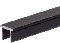 Profil supérieur plat, B16 H13.5 L1498  Aluminium effet champagne