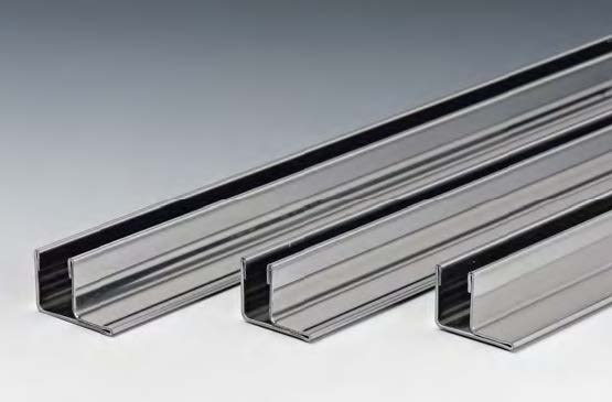 Profilé en « F », B27.5 H20 L2500  Inox brillant