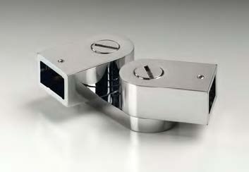 Raccord articulé, B25 H23  Effet inox brossé