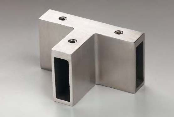 Raccord en « T », B19 H39 L37  Inox brossé