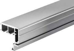Rail GOCCIA50, B58 H54 L3000  Aluminium brillant