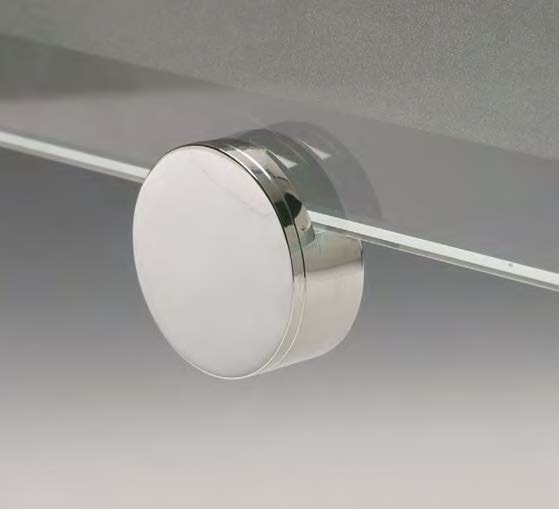 Support de miroir, pour verres 4/6, B30 H12  Chromé