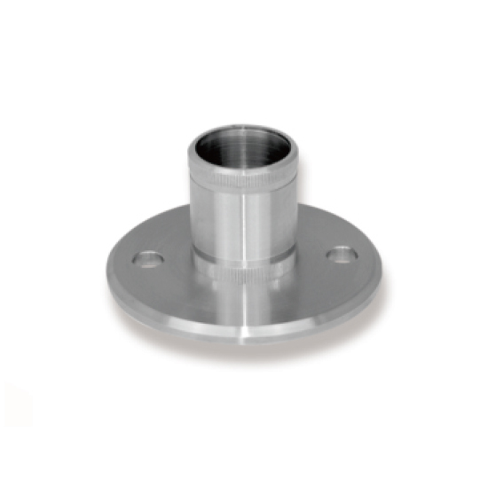 Platine sol D100mm pour tube D42.4mm- 304