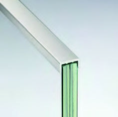 Profil de finition en aluminium, pour verres 21,5, B25.6 L3000
