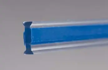 Profil à 2 voies en ligne en polycarbonate, pour verres 12, B12, H4.4, L3000 Transparent