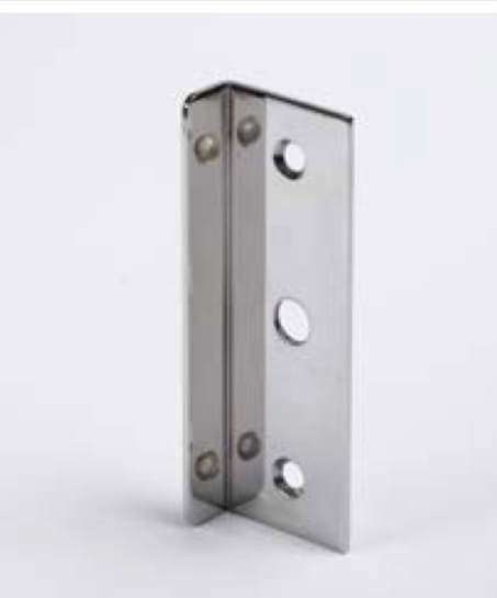 [SGS15L/1] Gâche murale avec butée, pour verres 15, B36.5 H112 Chromé