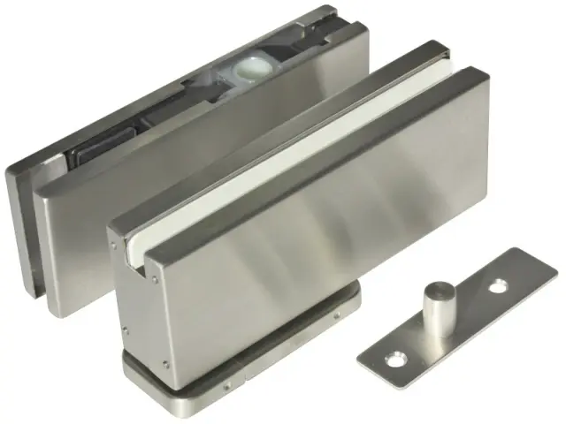 Kit penture pivotante oléohydraulique, pour verres 8/12 Inox brossé