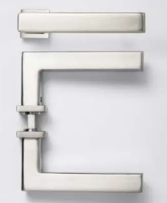 Poignée carrée, B127 H20 Inox brossé