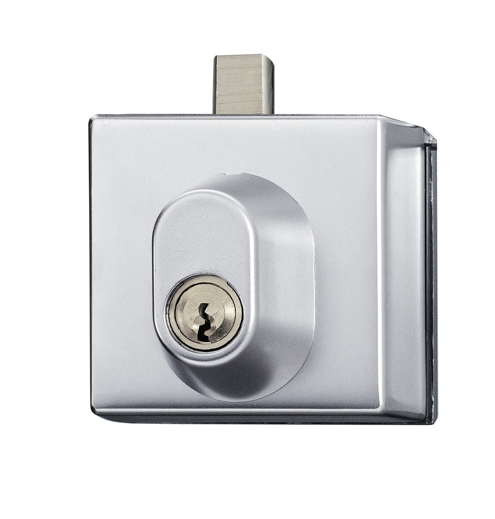 Verrou cavalier sans encoche s'entrouvrant - Chromé mat