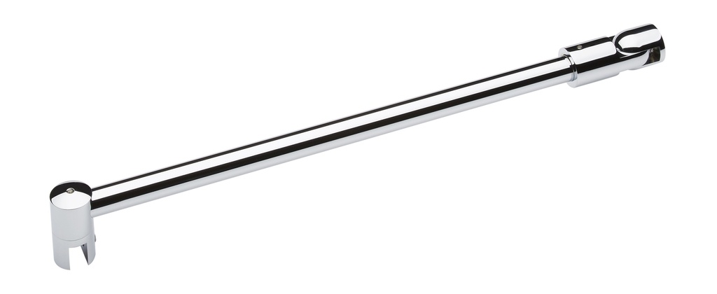 Barre raidisseur Ø 19 mm articulée mur/verre lg: 1200mm - Chromé brillant