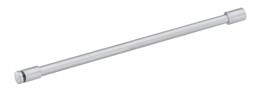 Barre raidisseur Ø 19 mm fixe verre percé/mur lg 1200mm - Chromé mat
