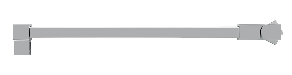 Barre raidisseur mur/verre parallèle lg 1200mm carrée - Chromé mat