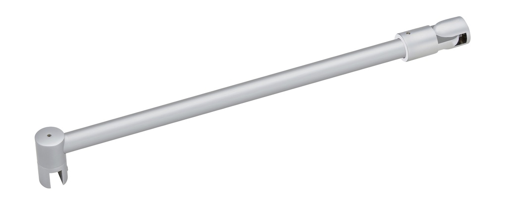 Barre raidisseur Ø 19 mm articulée mur/verre lg: 1200mm - Chromé mat