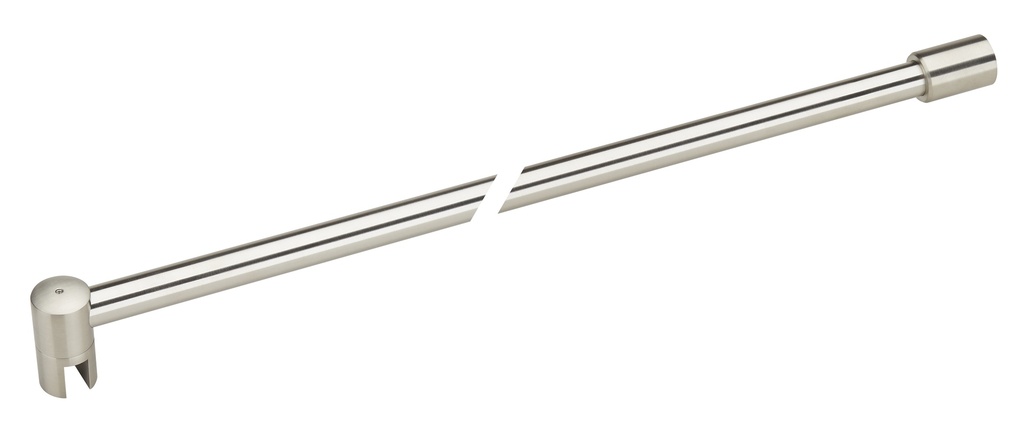 Barre raidisseur Ø 19 mm mur/verre lg: 1200mm - Effet inox