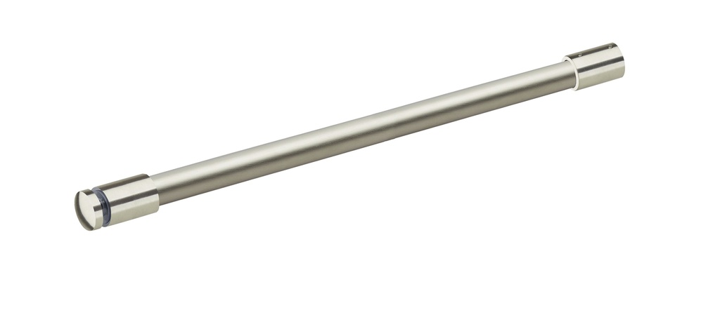 Barre raidisseur Ø 19 mm fixe verre percé/mur lg 1200mm - Effet inox