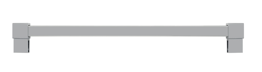 Barre raidisseur  verre/verre lg 1200 mm carrée - Chromé mat