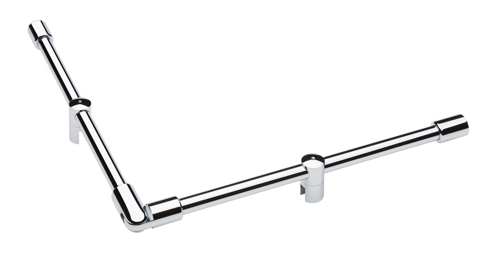 Barre raidisseur Ø 19 mm d'angle 2x lg: 1200mm - Chromé brillant