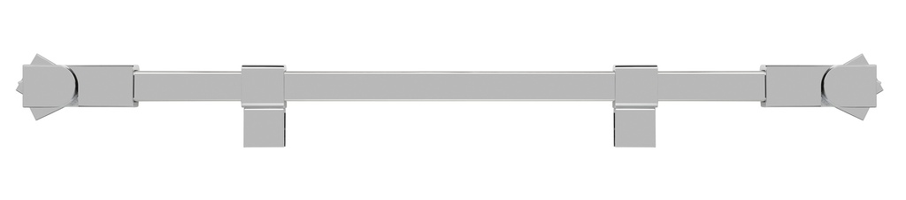 Barre raidisseur carrée mur/mur L1200mm - Chromé mat