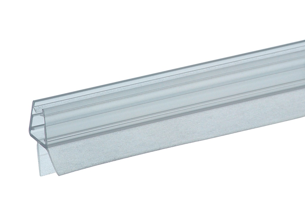 1 joint bas de porte à 2 lèvres pour verre 6 et 8mm - Translucide