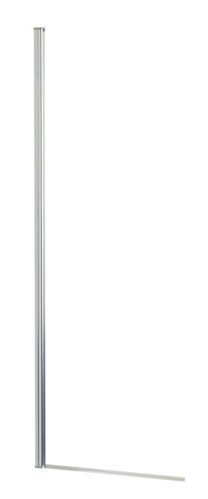 Profil Filéo articulé lg 2220 mm pour verre de 8 mm - Aluminium poli brillant
