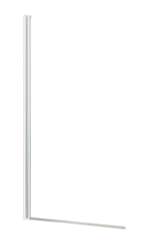 Profil Filéo articulé lg 1520 mm pour verre de 6 mm - Laqué blanc RAL 9010