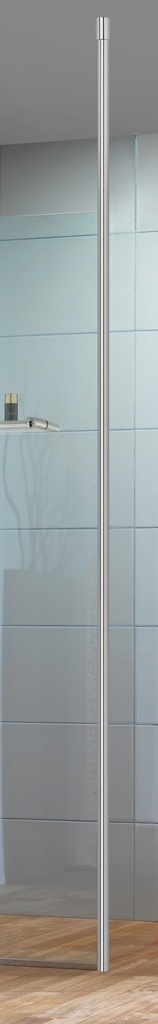1 profil raidisseur sol/plafond pour volume fixe ép: 8mm - Aluminium poli brillant