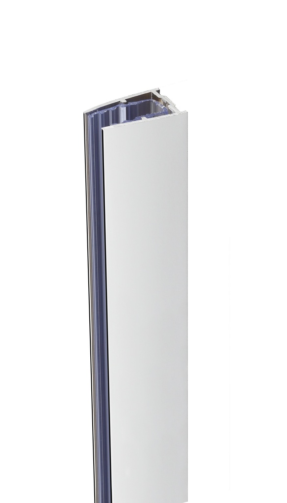 1 profil vertical compensateur pour volume fixe ép: 8mm - Aluminium poli brillant