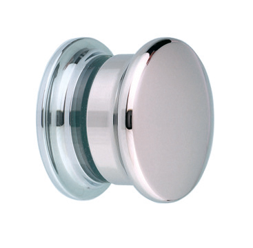 Bouton double extra plat pour volume coulissant - Chromé brillant