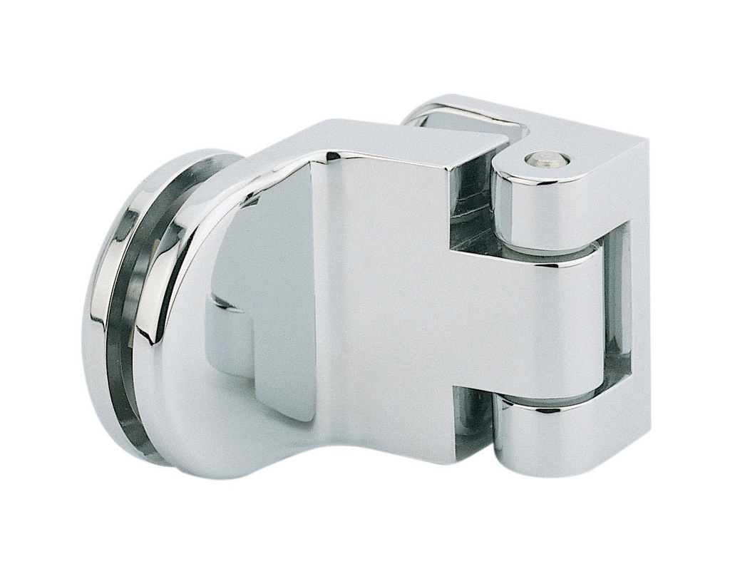 1 charnière simple Coralia pour verre ép: 6 et 8mm - Chromé brillant
