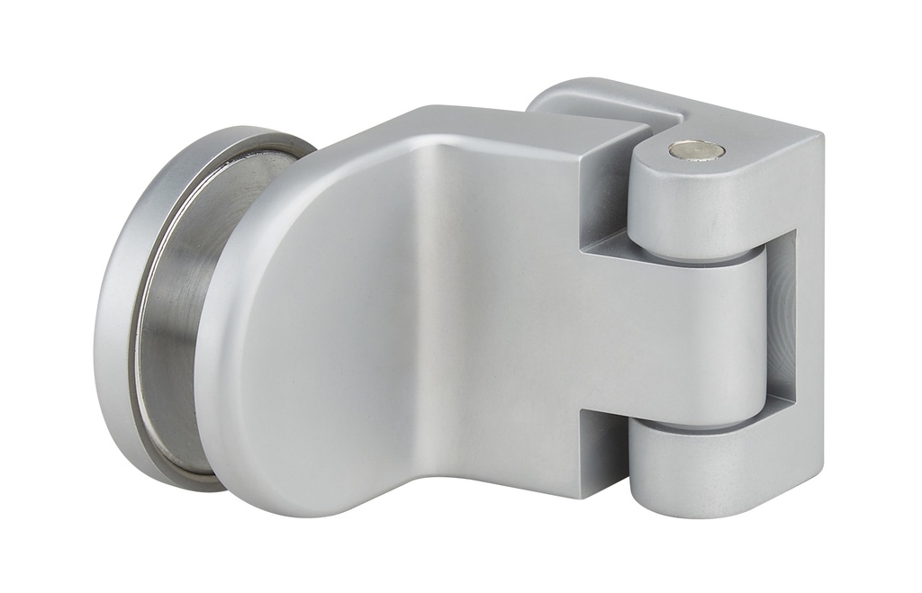 1 charnière simple Coralia pour verre ép: 6 et 8mm - Chromé mat