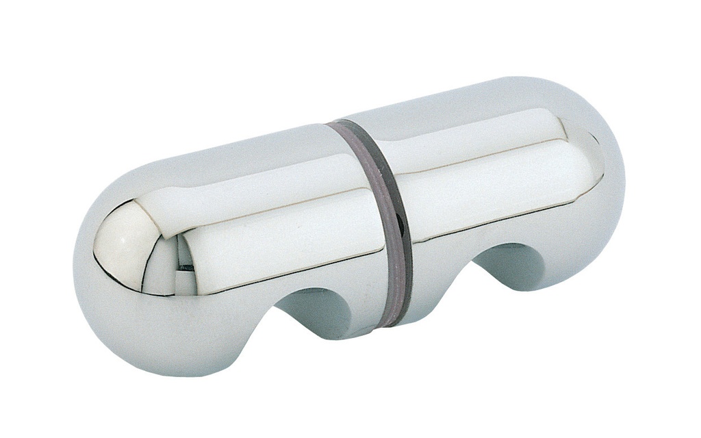 1 bouton double diam:32mm - Chromé brillant