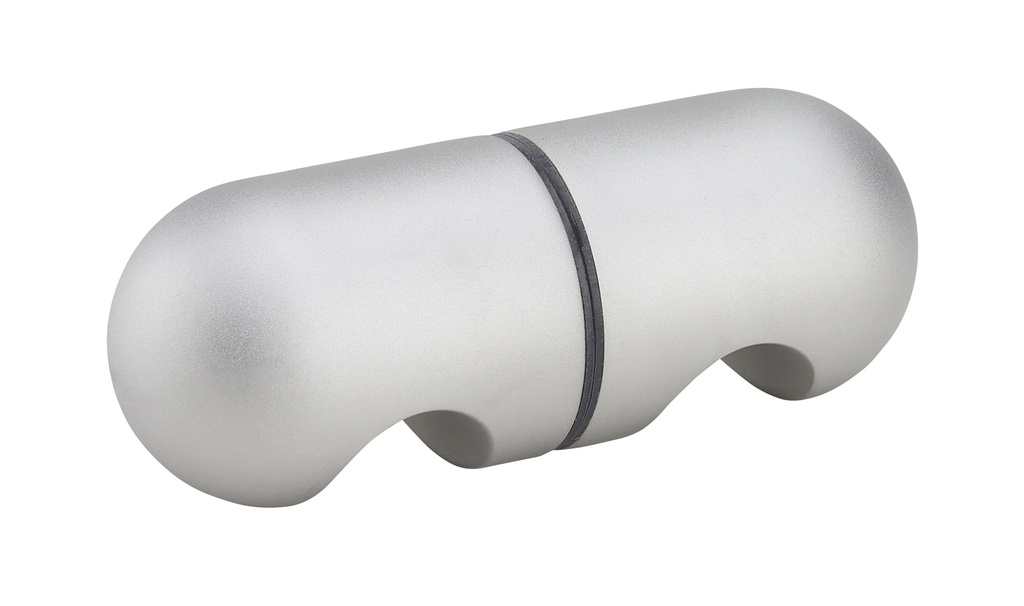 1 bouton double diam:32mm - Chromé mat