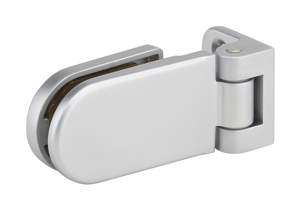 1 charnière simple Coralia pour verre ép: 6 et 8mm - Chromé mat