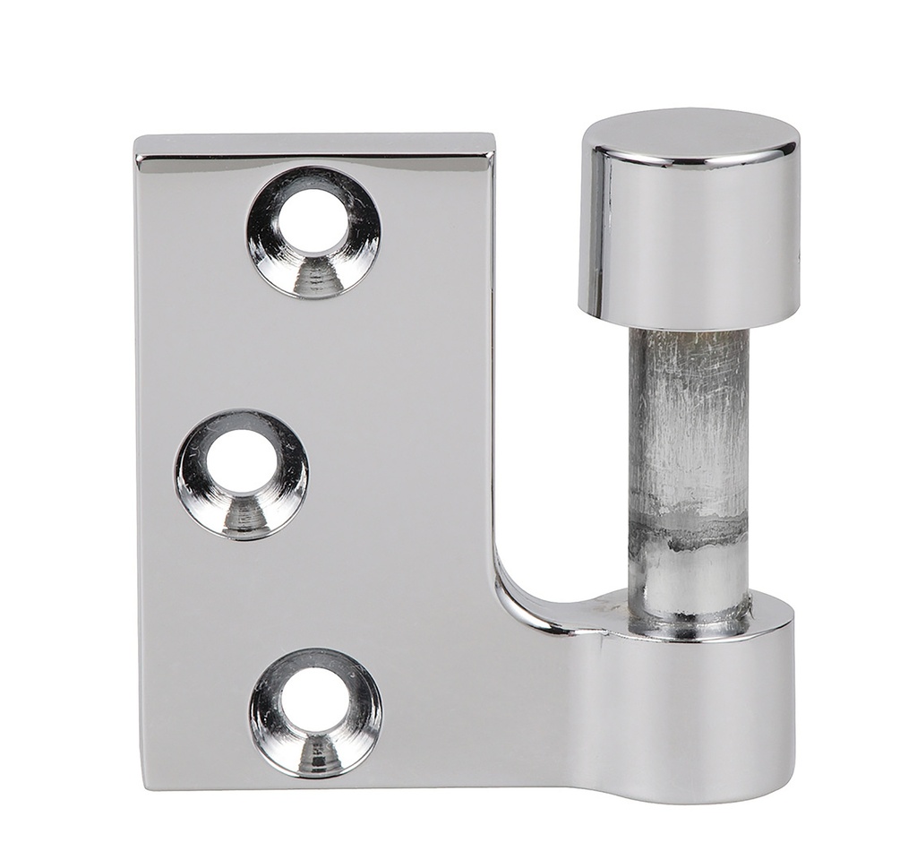 Fiche à entailler Lagune réversible pour huisseries bois, s’utilise avec les paumelles 4200 et 4201 - Chromé brillant