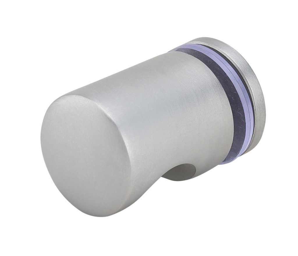1 bouton simple bombé diam:22mm - Chromé mat