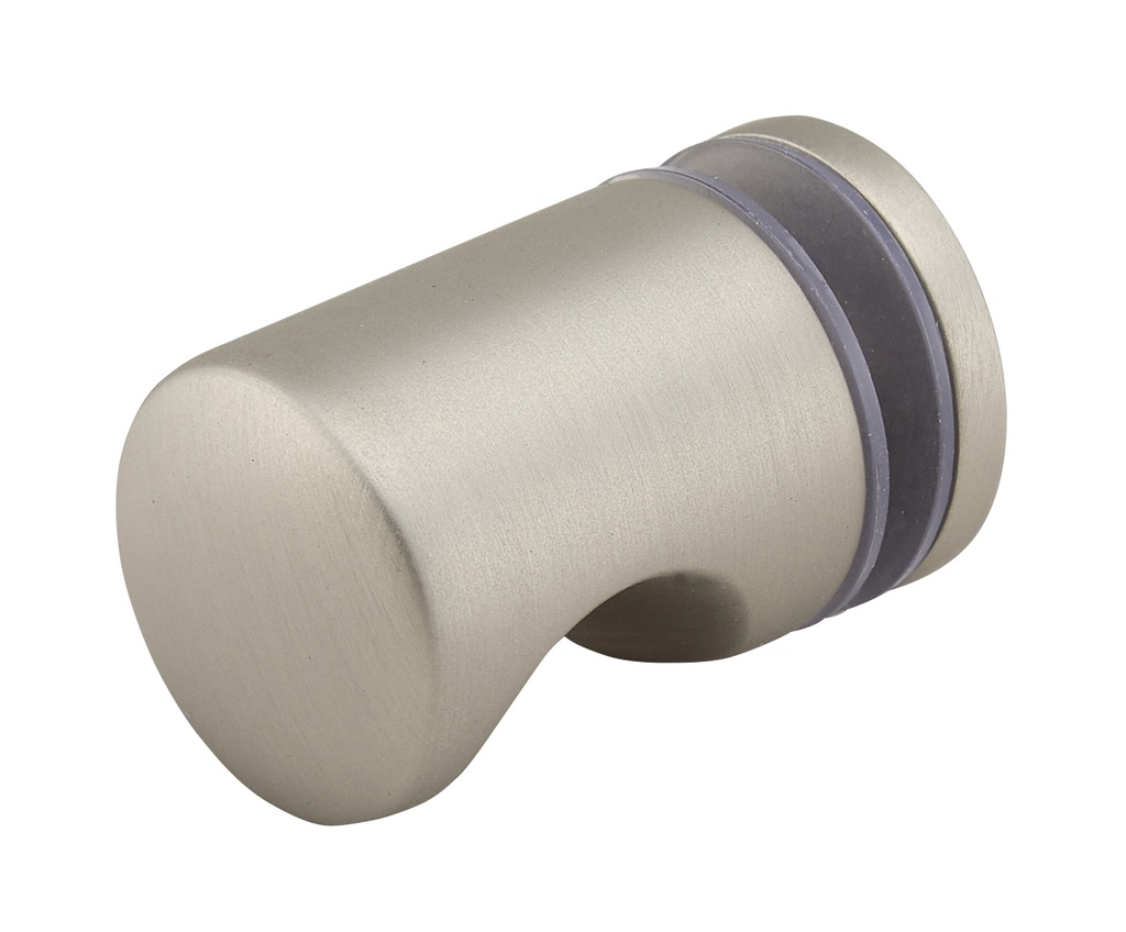 1 bouton simple bombé diam:22mm - Effet inox