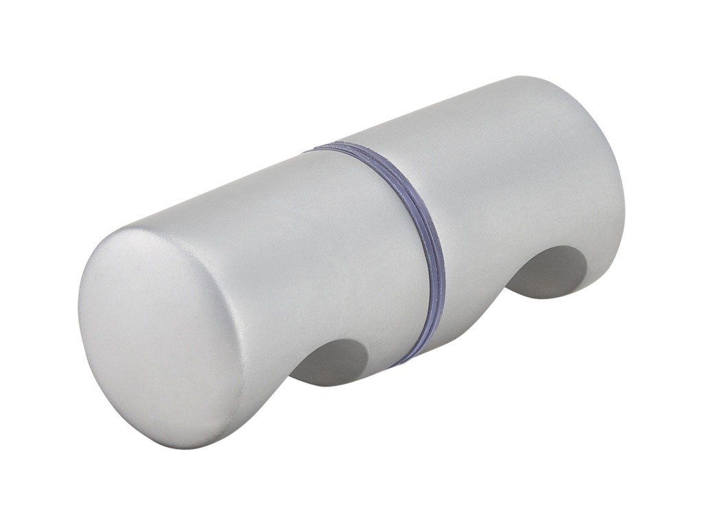 1 bouton double bombé diam:22mm - Chromé mat