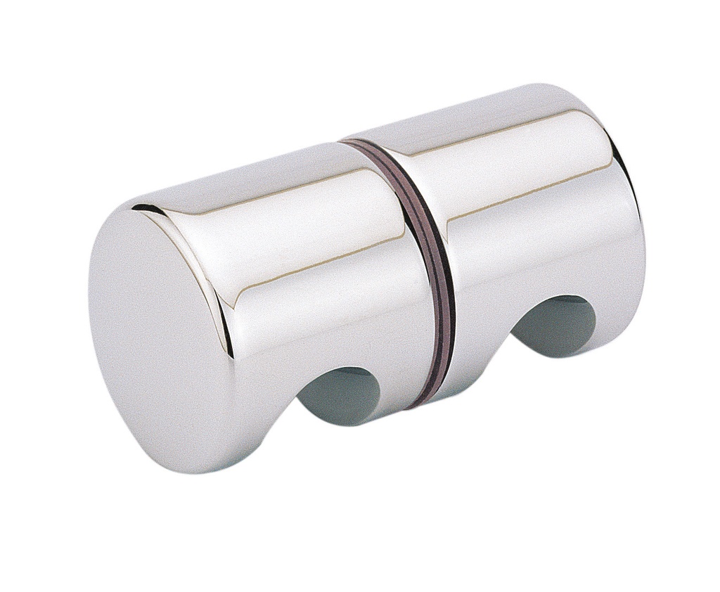 1 bouton double bombé diam:50mm - Chromé brillant