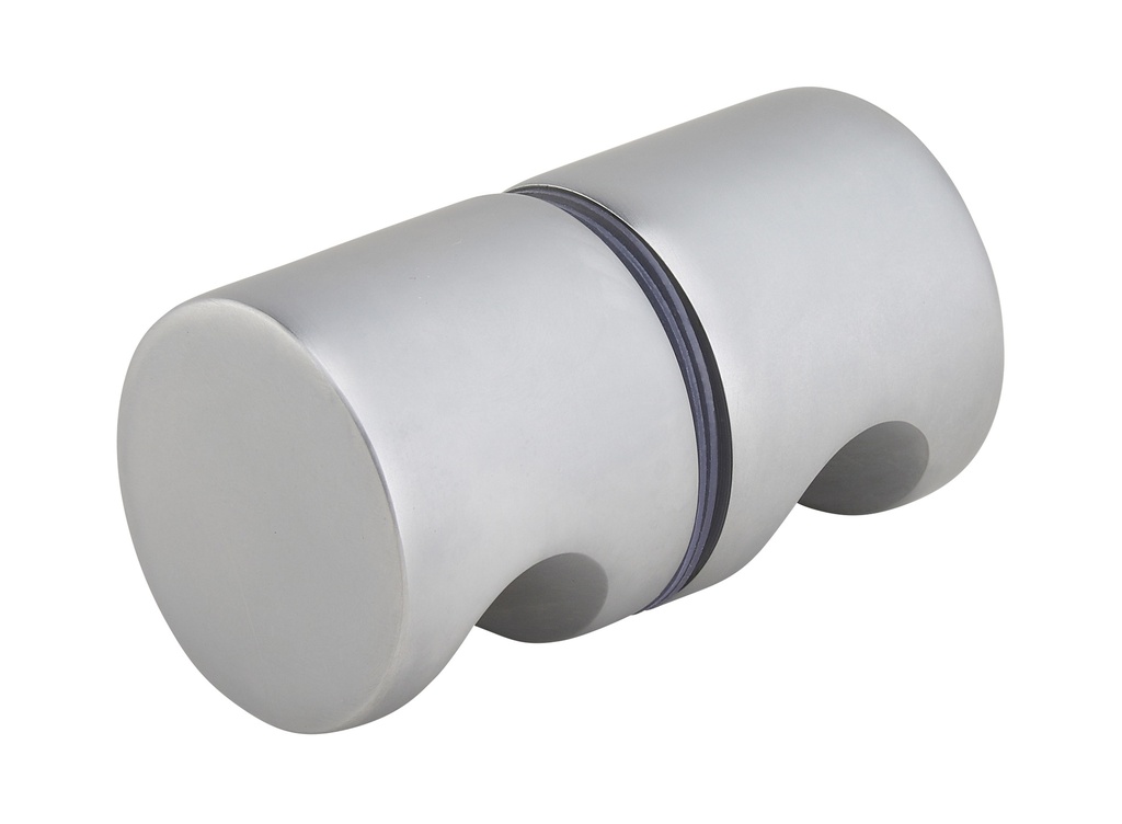 1 bouton double bombé diam:50mm - Chromé mat