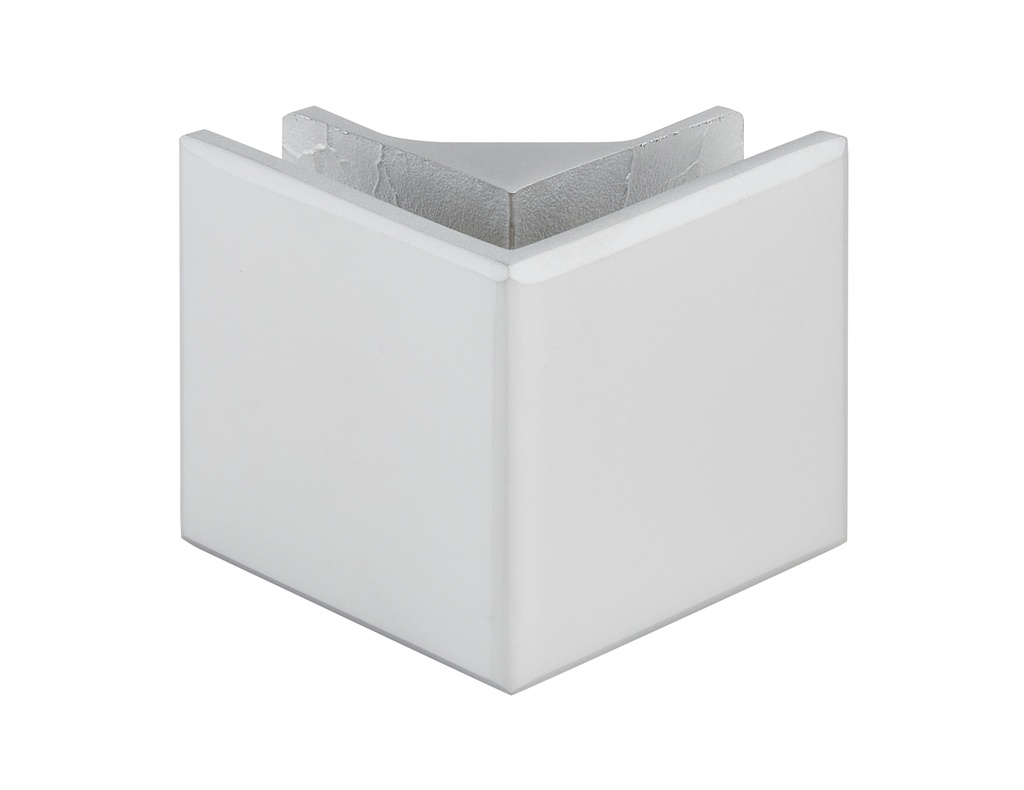 1 pièce de fixation intermédiaire pour 2 volumes fixes à 90° verre 6 et 8mm - Chromé mat