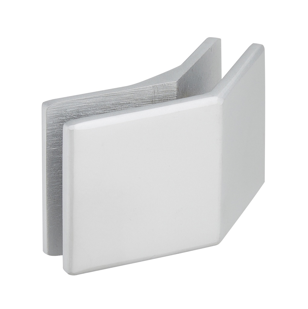 1 pièce de fixation intermédiaire pour 2 volumes fixes à 135° verre 6 et 8mm - Chromé mat