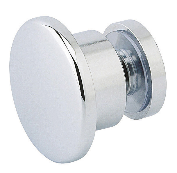 1 bouton simple bombé diam:40mm - Chromé brillant