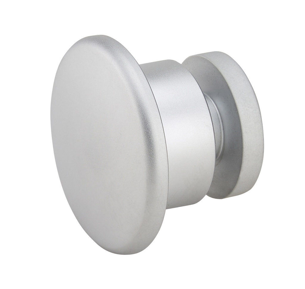 1 bouton simple bombé diam:40mm - Chromé mat
