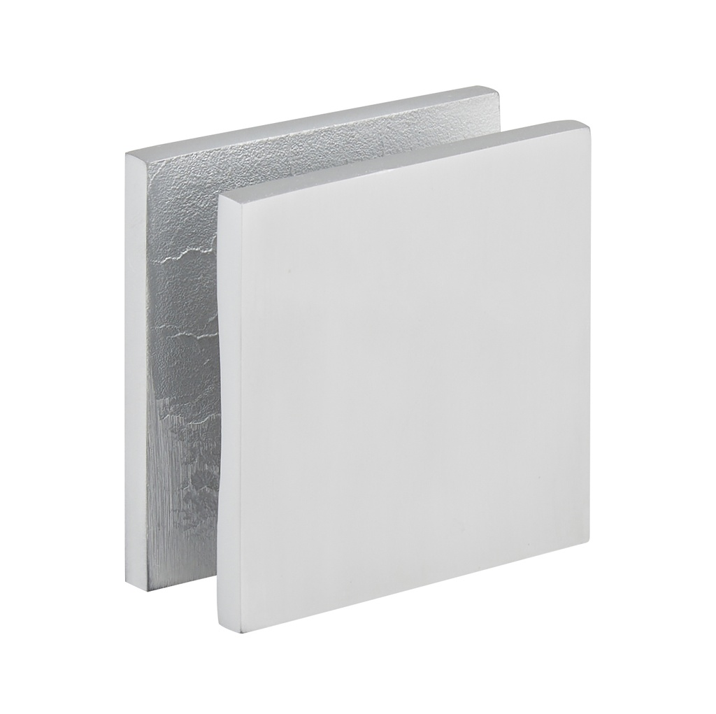 1 pièce de fixation pour volume fixe verre ép: 8 et 10 et 12 mm - Chromé mat