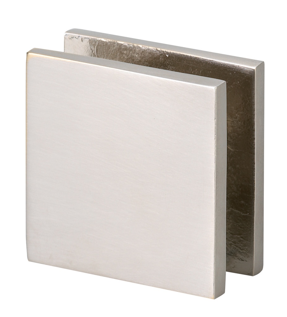 1 pièce de fixation pour volume fixe verre ép: 8 et 10 et 12 mm - Effet inox