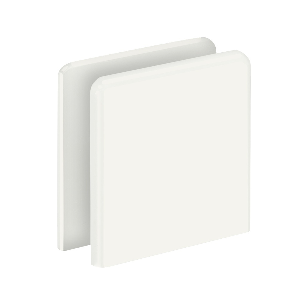 1 pièce de fixation pour volume fixe verre ép: 8 et 10 et 12 mm - Laqué blanc RAL 9010